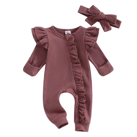 Sofie Rüschenset für Babys – Weicher Jumpsuit mit Verspielten Details