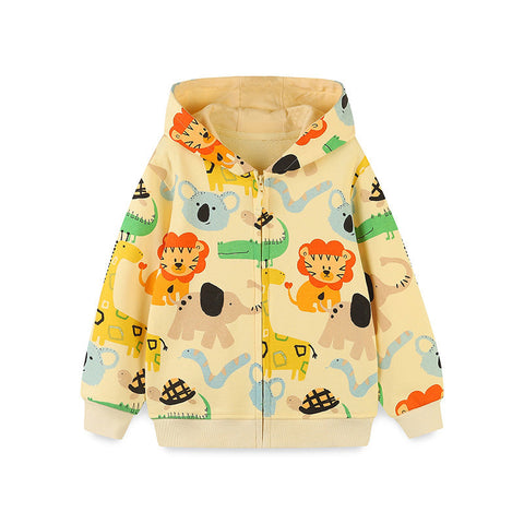 Safari Abenteuer Hoodie für Kinder – Tierdruck Sweatshirt