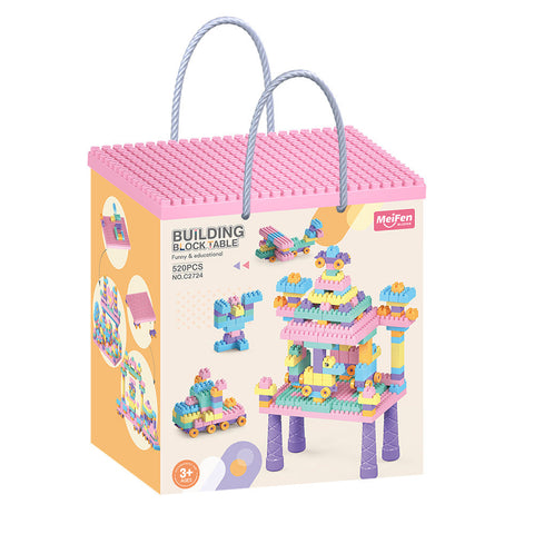 Kreatives Bau Tisch Set – 500-teiliges Bauklötze Spieltisch