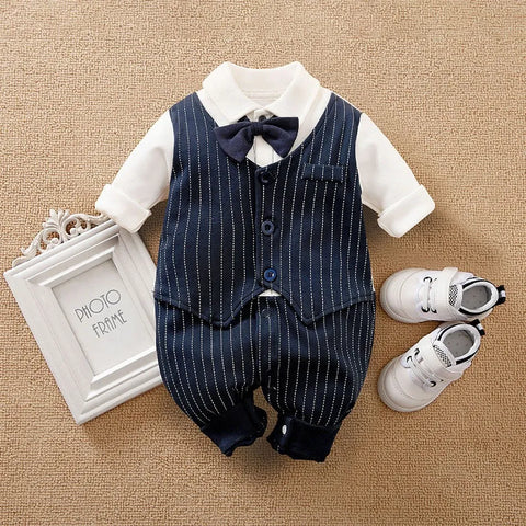 Schickes Baby Tuxedo Outfit - Perfekt Für Feste