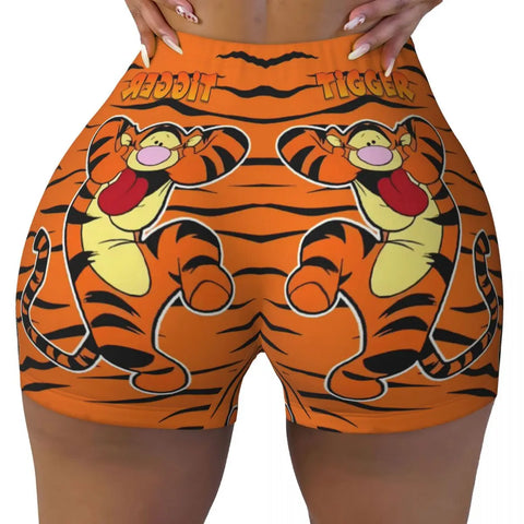 Tigger-Druck Yoga- und Sportshorts für Frauen – Komfortabel und Stilvoll für Aktive Tage