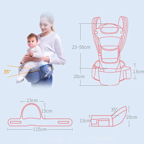 Ergonomischer Babytrage – Bequeme Hüfttrage für Eltern und Babys
