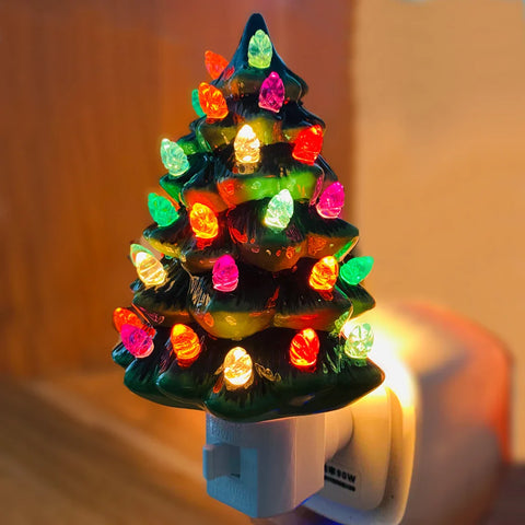 Keramischer Weihnachtsbaum Nachtlicht - Festliche Dekoration für Ihr Zuhause