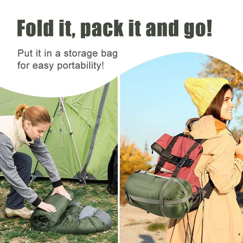 Ultraleichter 4-Jahreszeiten Schlafsack – Warm und Wasserdicht für Outdoor-Abenteuer und Camping