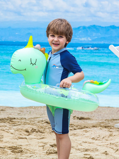 Aufblasbare Schwimmring für Kinder – Dino Schwimmring für Sommervergnügen und Poolaktivitäten