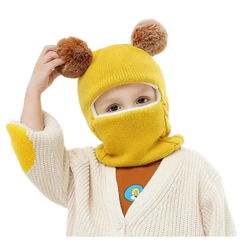 Teddy Strick Kinder Mütze – Warmer Schutz mit Verspielten Ohren