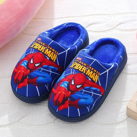 Spider-Man Kinder Hausschuhe – Weiche Baumwollhausschuhe für drinnen im Herbst und Winter