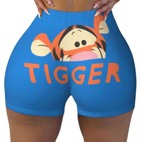Tigger-Druck Yoga- und Sportshorts für Frauen – Komfortabel und Stilvoll für Aktive Tage