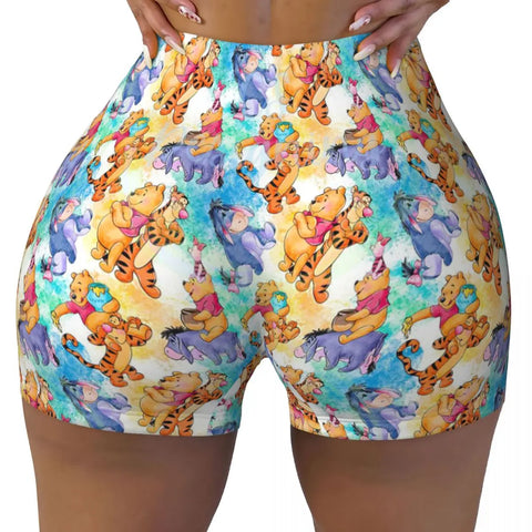 Tigger-Druck Yoga- und Sportshorts für Frauen – Komfortabel und Stilvoll für Aktive Tage