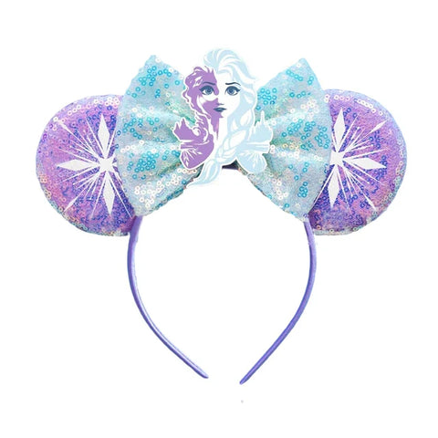 Frozen Haaraccessoires – Elsa und Anna Mickey Mouse Ohren Haarbänder für Mädchen