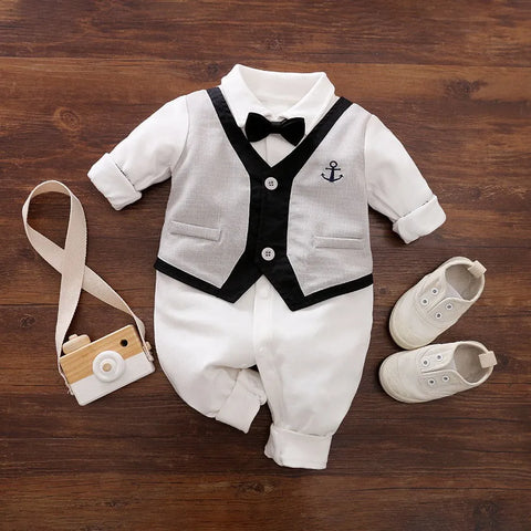 Schickes Baby Tuxedo Outfit - Perfekt Für Feste