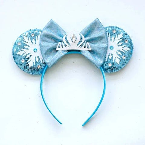 Frozen Haaraccessoires – Elsa und Anna Mickey Mouse Ohren Haarbänder für Mädchen