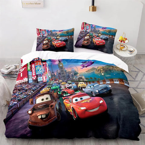 Cars Lightning McQueen Bettwäsche-Set – Lustiges und Bequemes Set für Kinder