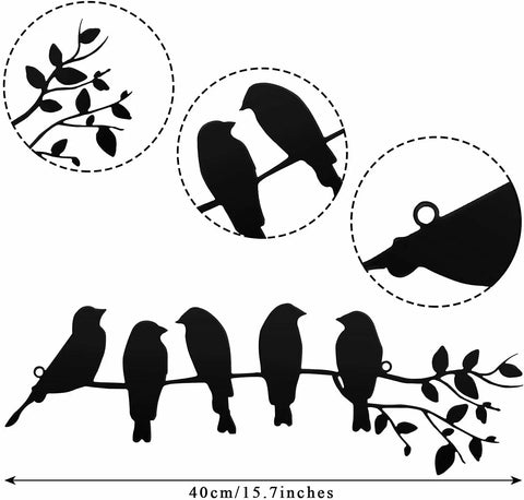 Birdsong Wanddekoration – Stimmungsvolle Sitzende Vögel