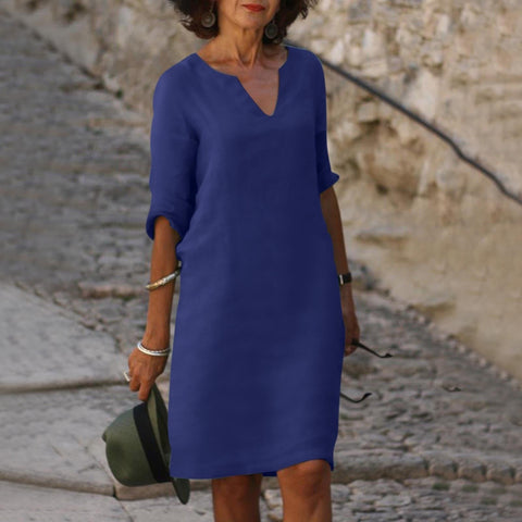 Bequeme Leinen Sommerkleid für Damen – Elegant und Frisch