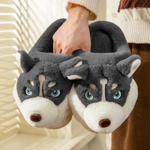 Husky Kuschelschuhe – Für Wärme und Freude zu Hause