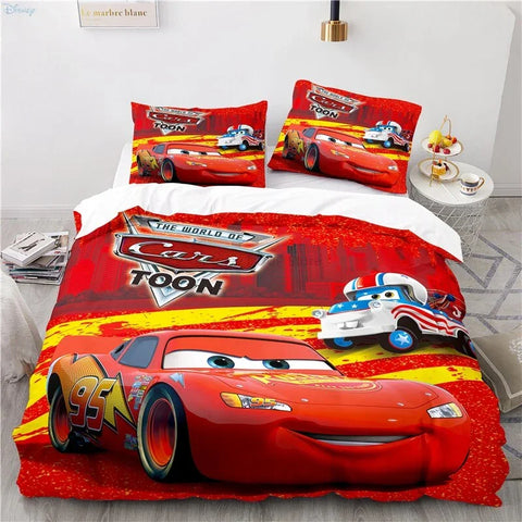 Cars Lightning McQueen Bettwäsche-Set – Lustiges und Bequemes Set für Kinder