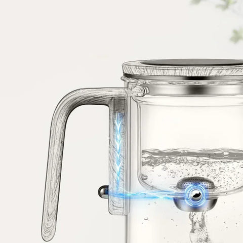 Eleganter Glas Tee-Infuser-Topf – Stilvolles Brühen mit Holzgriff