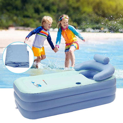 Aufblasbare Babybadewanne mit Kissenstütze – Bequemes und sicheres Schwimmbad für Babys