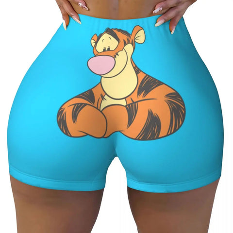 Tigger-Druck Yoga- und Sportshorts für Frauen – Komfortabel und Stilvoll für Aktive Tage