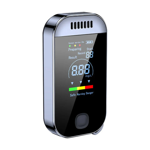Digitale Atemalkoholtester Schlüsselanhänger – Professioneller Blasentest mit LCD-Bildschirm