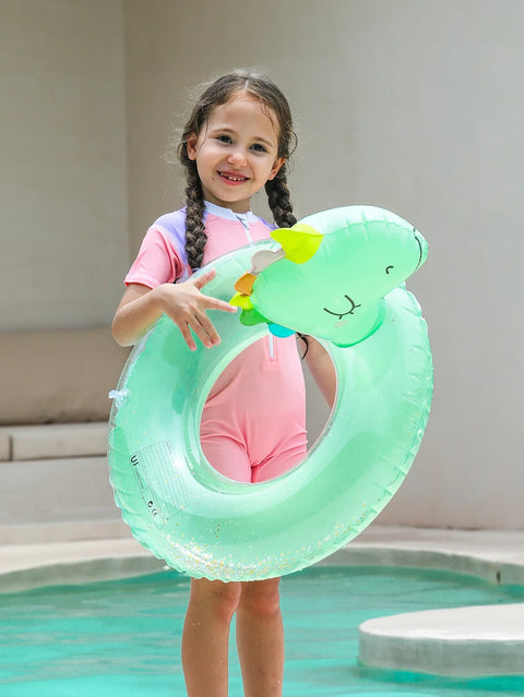 Aufblasbare Schwimmring für Kinder – Dino Schwimmring für Sommervergnügen und Poolaktivitäten