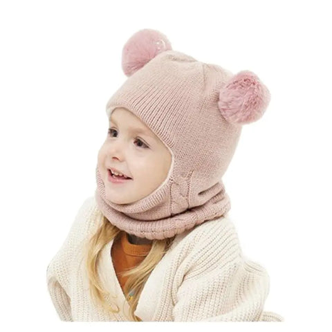 Teddy Strick Kinder Mütze – Warmer Schutz mit Verspielten Ohren