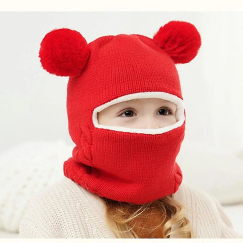Teddy Strick Kinder Mütze – Warmer Schutz mit Verspielten Ohren