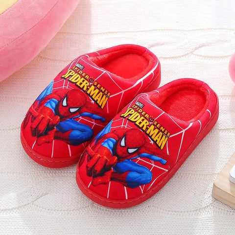 Spider-Man Kinder Hausschuhe – Weiche Baumwollhausschuhe für drinnen im Herbst und Winter