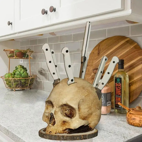 BladeSkull - Einzigartiger Schädelhalter für Küchenmesser