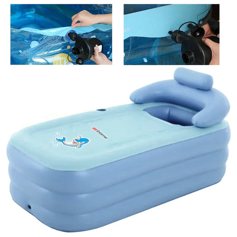 Aufblasbare Babybadewanne mit Kissenstütze – Bequemes und sicheres Schwimmbad für Babys