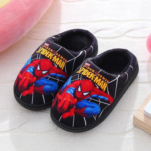Spider-Man Kinder Hausschuhe – Weiche Baumwollhausschuhe für drinnen im Herbst und Winter