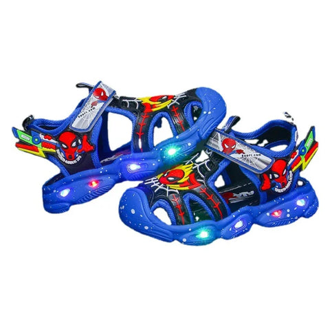 Leuchtende Superhelden-Sandalen für Kinder – Bequem und Spaß für Spielvergnügen