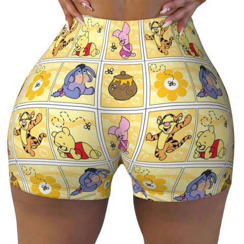 Tigger-Druck Yoga- und Sportshorts für Frauen – Komfortabel und Stilvoll für Aktive Tage