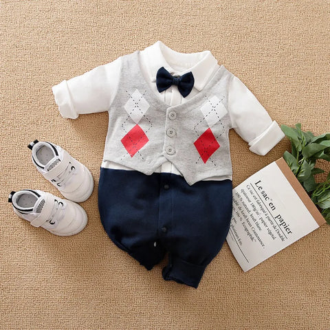 Schickes Baby Tuxedo Outfit - Perfekt Für Feste
