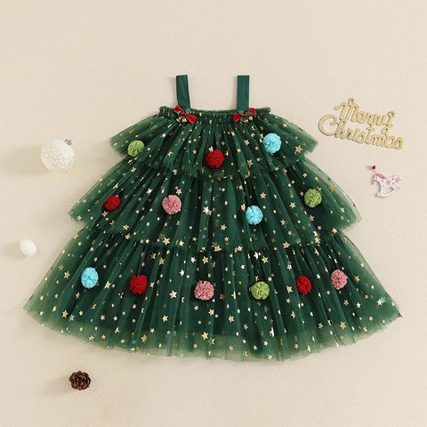 Kerstbaum Kleid Für Mädchen - Festlicher Charme