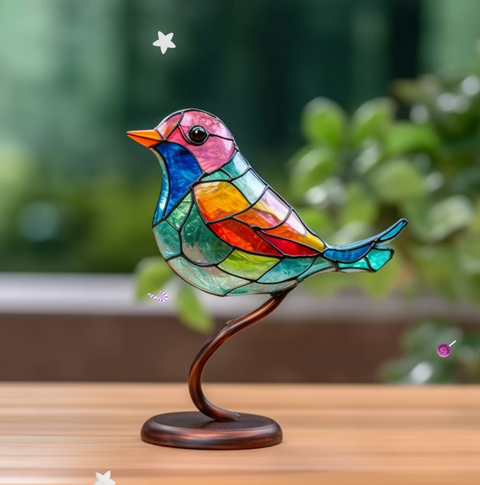 Fröhliche Vogelgruppe - Bunte Dekoration