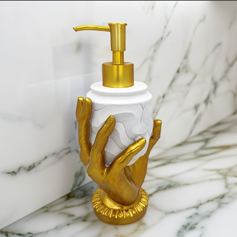 Goldene Hand Seifenspender - Stilvoller Luxus für dein Interieur