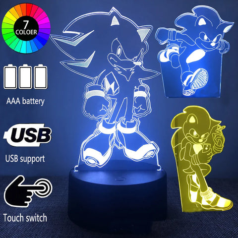 Sonic LED Lampe - Verspielte Beleuchtung für Gamer