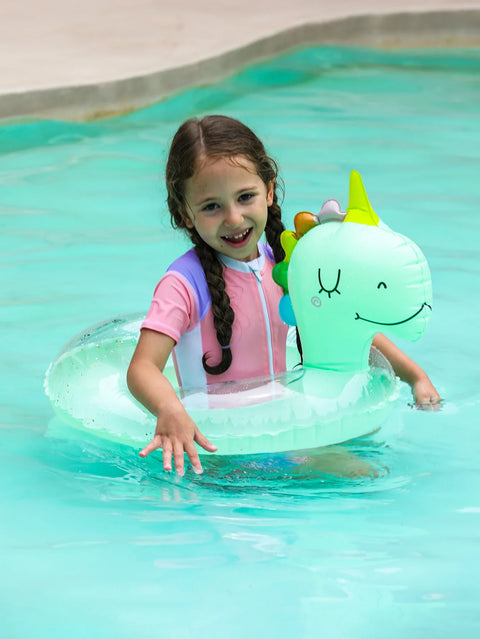 Aufblasbare Schwimmring für Kinder – Dino Schwimmring für Sommervergnügen und Poolaktivitäten