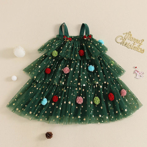 Kerstbaum Kleid Für Mädchen - Festlicher Charme