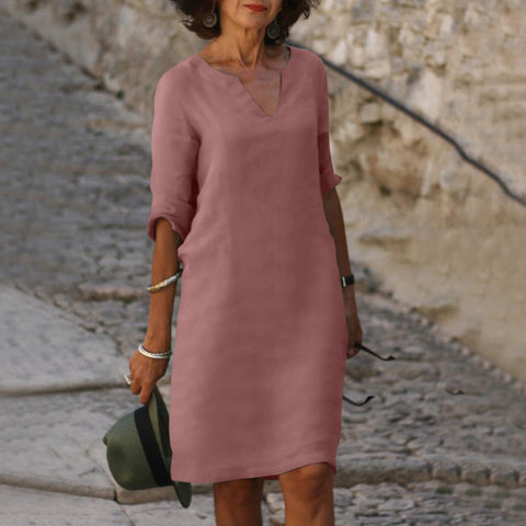 Bequeme Leinen Sommerkleid für Damen – Elegant und Frisch