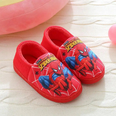 Spider-Man Kinder Hausschuhe – Weiche Baumwollhausschuhe für drinnen im Herbst und Winter