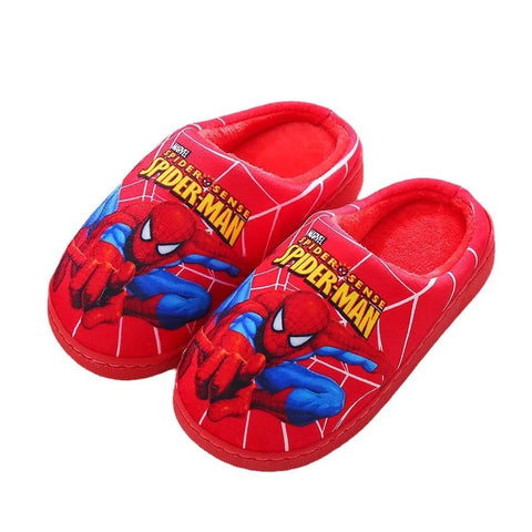 Spider-Man Kinder Hausschuhe – Weiche Baumwollhausschuhe für drinnen im Herbst und Winter