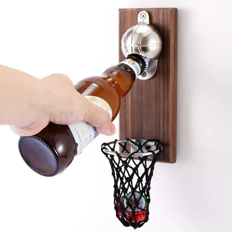 Basketballnetz Wandflaschenöffner - Sportliches Geschenk für den Vatertag