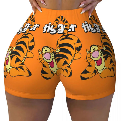 Tigger-Druck Yoga- und Sportshorts für Frauen – Komfortabel und Stilvoll für Aktive Tage