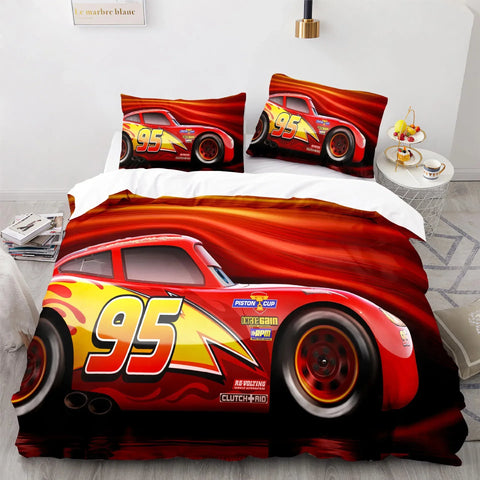 Cars Lightning McQueen Bettwäsche-Set – Lustiges und Bequemes Set für Kinder