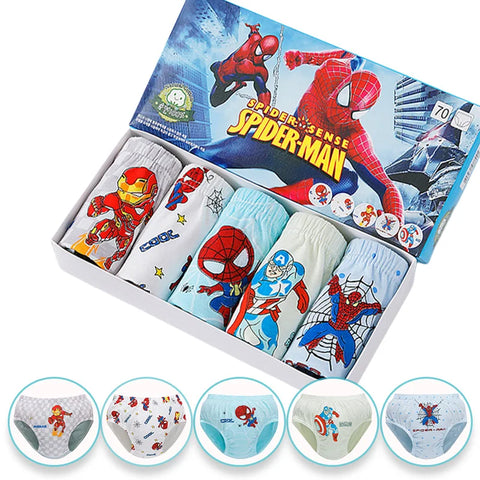Spider-Man Unterwäsche-Set für Jungen – 5 Stücke in Lustigen Superhelden Designs