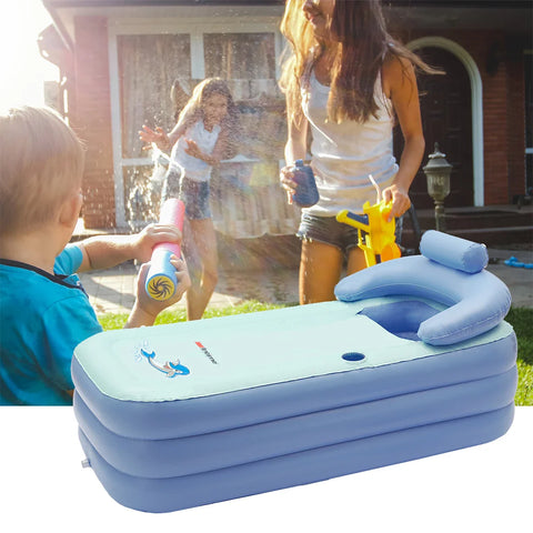Aufblasbare Babybadewanne mit Kissenstütze – Bequemes und sicheres Schwimmbad für Babys