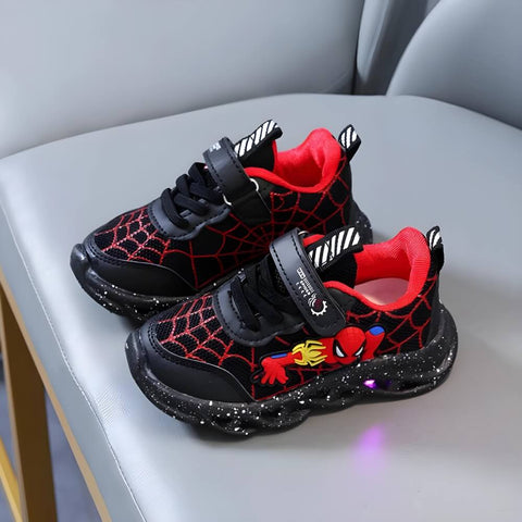 Superheld LED Sneaker - Coole Schuhe mit Lichtern für Kinder
